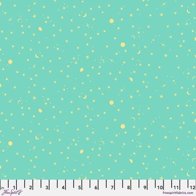 FreeSpirit Fabrics Space Sprinkles PWTP254.Seaglass