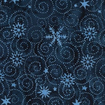 Island Batik Snowed In ISB122331590 Blue Storm