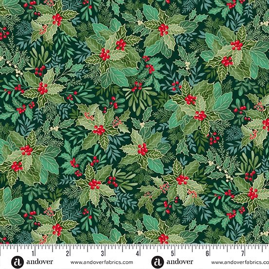 Makower UK Good Tidings MU-107-G9 Dark Green