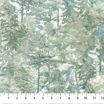 Northcott Fabrics Lone Wolf DP27185-74 Green