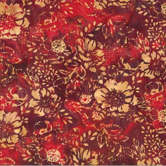 Hoffman Fabrics Bali Batik U2451 381 Pomegranate