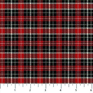 Northcott Fabrics Winter Song 27808-24 Black/Red