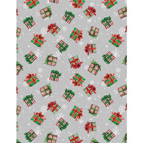 Wilmington Prints Merry Gnome-ments 3023 39895 907 Gray