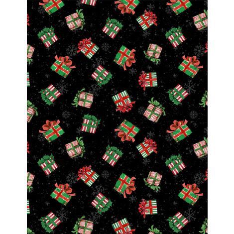 Wilmington Prints Merry Gnome-ments 3023 39895 937 Black