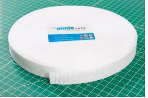 ByAnnie Strapping 1&quot; Wide White SUP1641W50YD