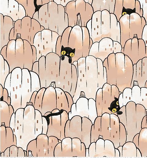 Benartex Spellbound 17131-02 White Pumpkin