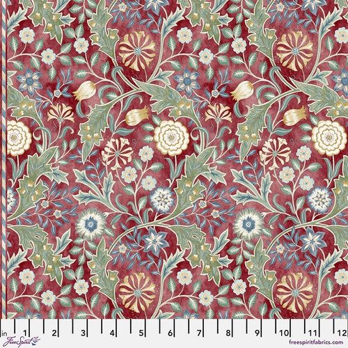 FreeSpirit Fabrics Morris &amp; Co. PWWM136.Crimson
