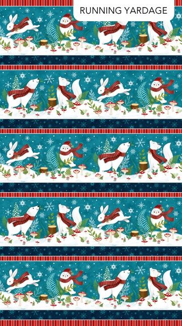 Northcott Fabrics Woodland Wishes DP27901-66 Teal Multi