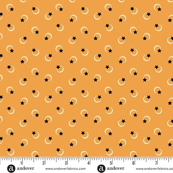 Andover Fabrics Midnight Moon  A-1529-O Pumpkin