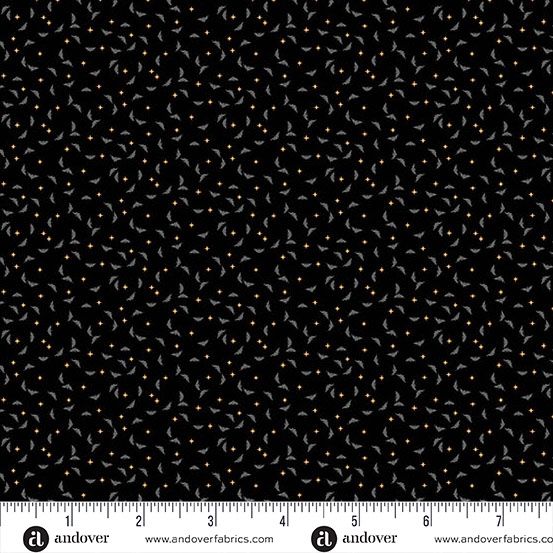 Andover Fabrics Midnight Moon  A-1532-K Pitch Black