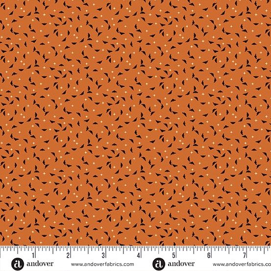 Andover Fabrics Midnight Moon  A-1532-O Pumpkin