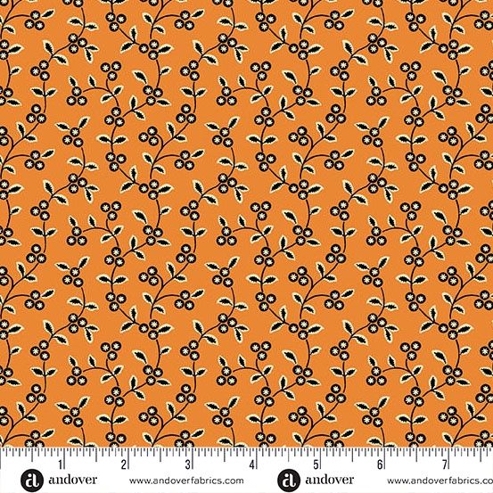 Andover Fabrics Midnight Moon  A-1530-O Pumpkin
