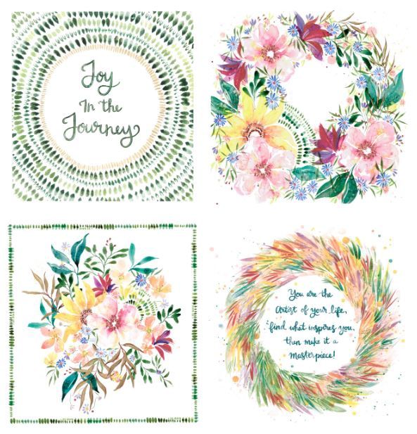 Moda Fabrics Eufloria by Create Joy Project Joy in the Journey Panel 39740 11 Rainbow