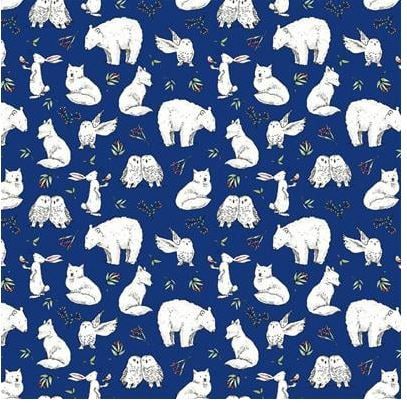 Clothworks Snowtime  Y4551-30 Dark Blue