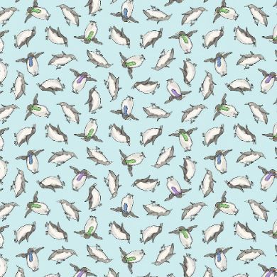 Clothworks Snowtime  Y4552-32 Light Aqua