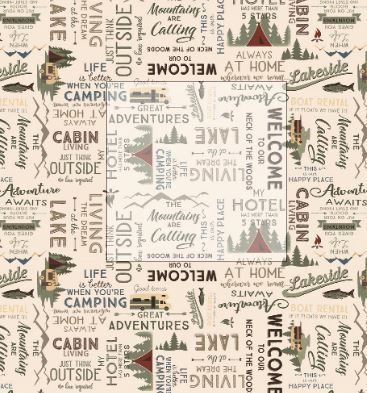 Clothworks Living the Dream Flannel Y4536-11 Light Khaki