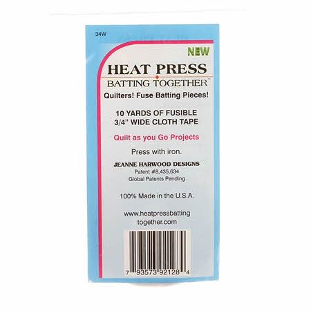Heat Press Batting 3/4&quot; x 10 yd