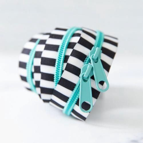 Stitch Supply Company Black &amp; White 30&quot; Zipper Caribe SSCZ04