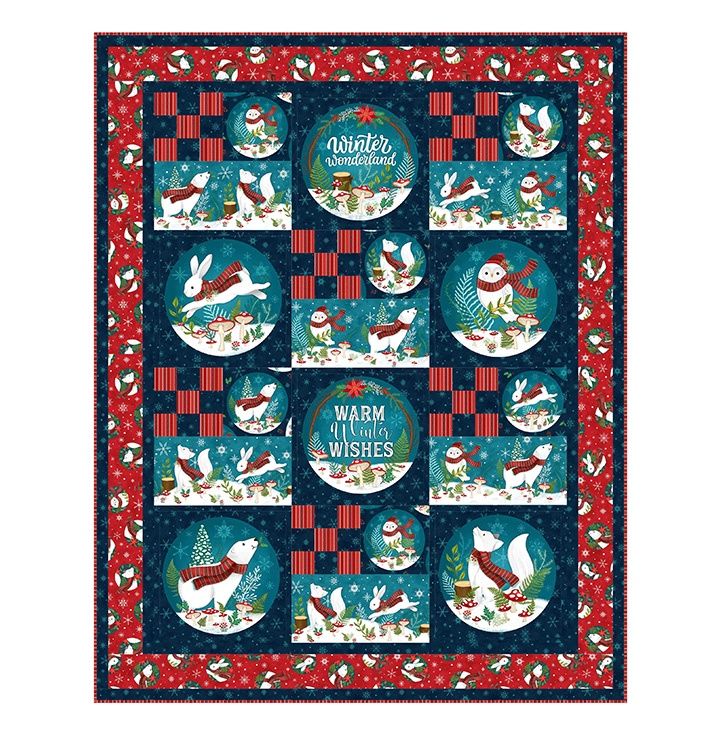 Winter Bits &amp; Bobs Woodland Wishes Quilt Kit
