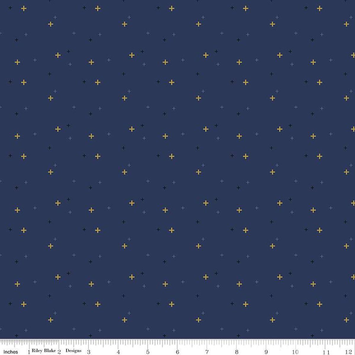 Riley Blake Designs Sparkler SC650 Navy