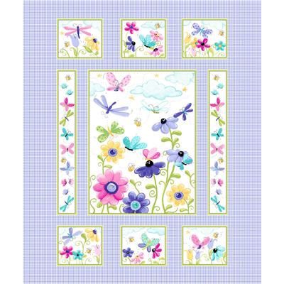 Clothworks Flutter the Butterfly Panel SB20265-620 Lilac