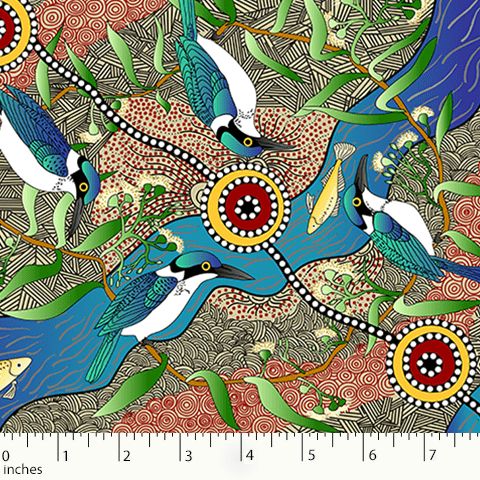 M&amp;S Textiles Australia Kingfisher Camp by River KCRE Ecru