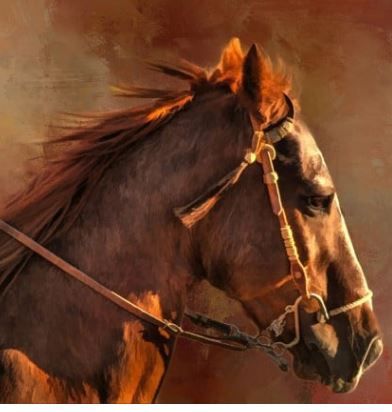 FocusOnFabric Ranch Horse Profile Panel FOFAHS-005