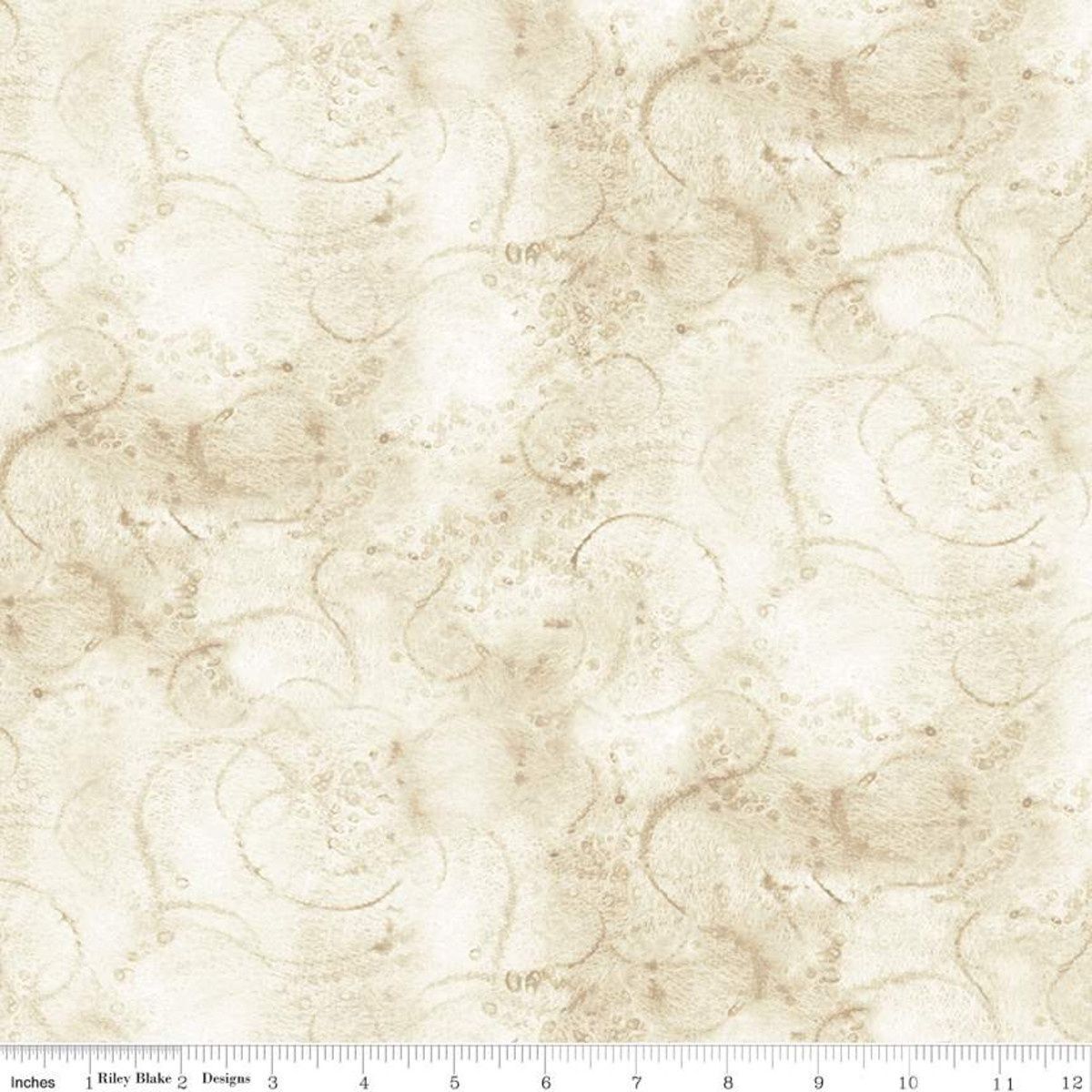 Riley Blake Painter&#39;s Watercolor Swirl C680-Parchment