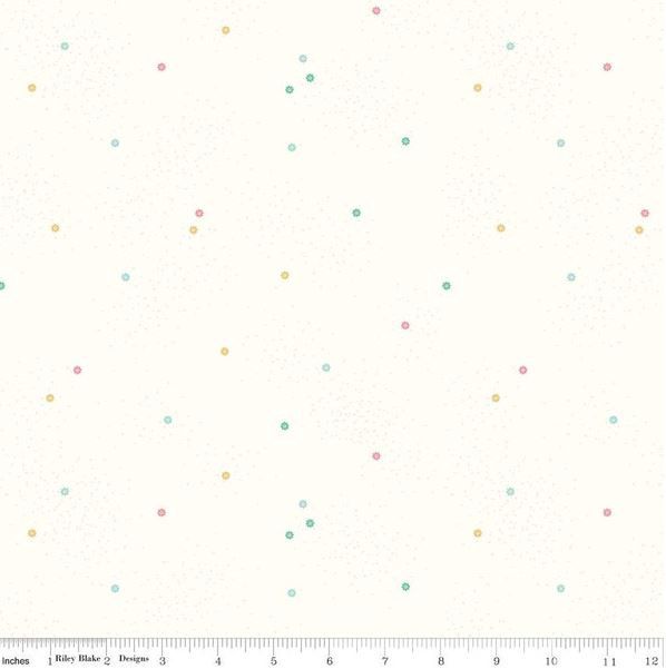 Riley Blake Designs Dainty Daisy C700 Cloud Vintage Pastels