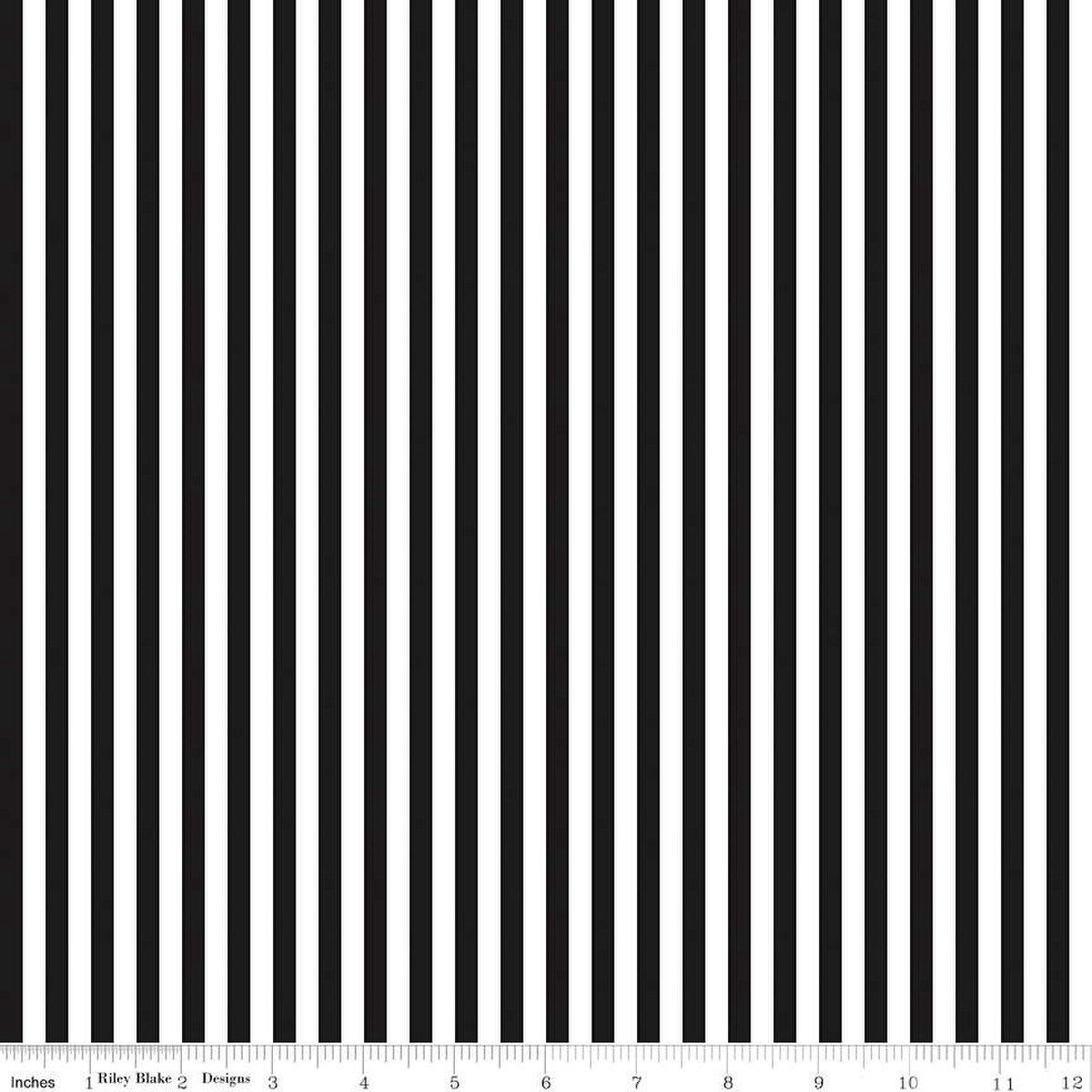 Riley Blake Stripe 1/4 Inch C555-Black