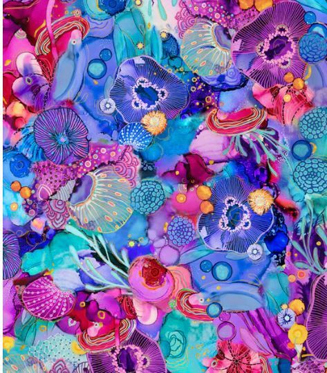 P&amp;B Textiles Painted Sea PSEA 05941 MU