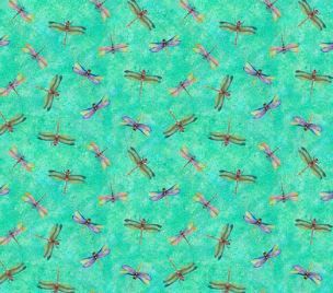 Clothworks Lily Pond Y4626-101 Turquoise