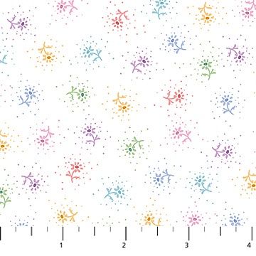 FIGO Fabrics Pocket Posies  91202-10 White