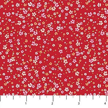 FIGO Fabrics Pocket Posies  91200-26 Red