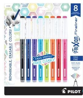 Frixion Fineliner 8pk Assorted Colors 12484FL