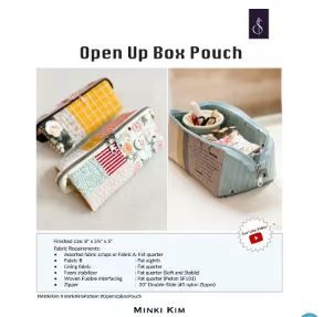 Sewing IIlustration Open Up Box Pouch Pattern  SI-BP8