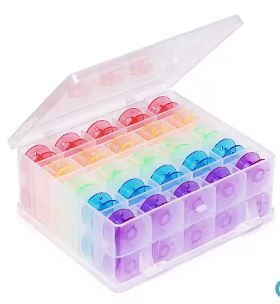 Double Sided Bobbin Box with 50 Bobbins 154F