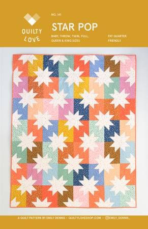 Quilty Love Star Pop Pattern QLP141