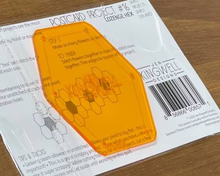 Jen Kingwell Designs Postcard Project #16 Lozenge Hex JKD 8571