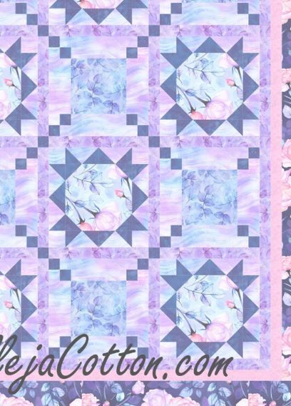 Castilleja Cotton Roses &amp; Leaves Pattern  CJC 5655-1