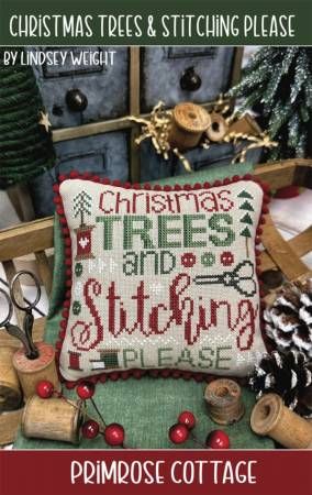 Christmas Trees &amp; Stitching Please Cross Stitch Pattern PCS 121