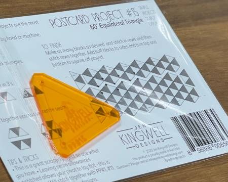Jen Kingwell Designs Postcard Project #15  60 Degree Equilateral Triangle JKD 8564