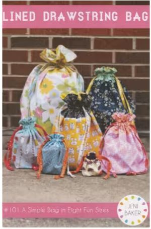 Jeni Baker Lined Drawstring Bag ICO 101