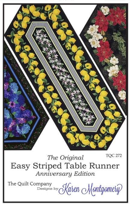 Easy Striped Table Runner Pattern by Karen Montgomery TQC272
