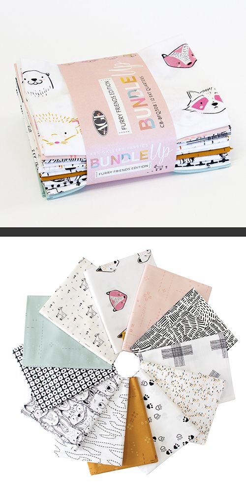 Art Gallery Fabrics Bundle Up Furry Friends-FQ CB-BFQ308
