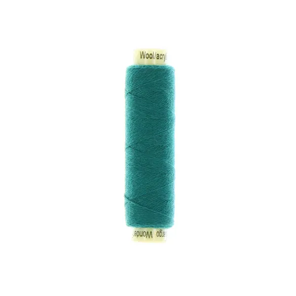 Sue Spargo Ellana 12wt(28/2) Wool/Acrylic Blend Thread 70yd EN09 Amazon Green