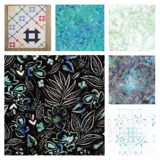 Churn Chain Chalk and Charcoal Batiks Quilt Kit