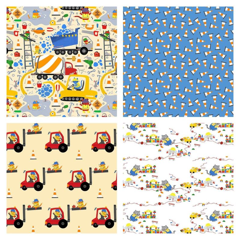 Bubblegum Cats at Work Quilt Kit