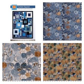 Fourteen Squared Golden Touch Quilt Kit