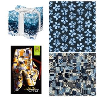 Lemon Pepper Shibori Blues Quilt Kit